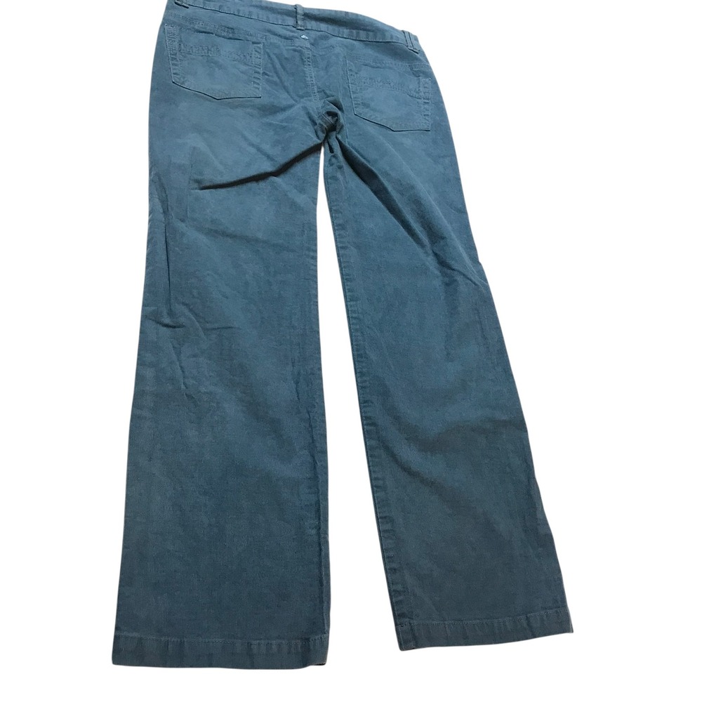 Prana Corduroy Pants Women Size 12 teal Regular Fit Straight Leg‎ Casual - Picture 3 of 14